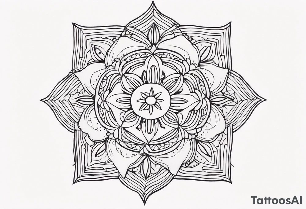 small minimalistic soft spiritual
motif no border tattoo idea