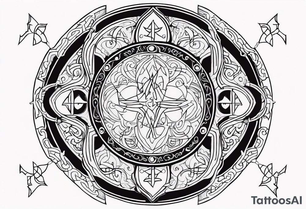 zodiac sigil gemini 
, viking and scandinavian style tattoo idea