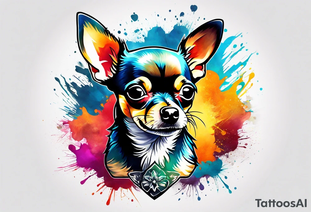 Funny chihuahua tattoo idea