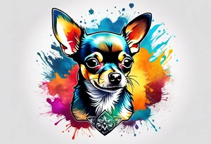 Funny chihuahua tattoo idea