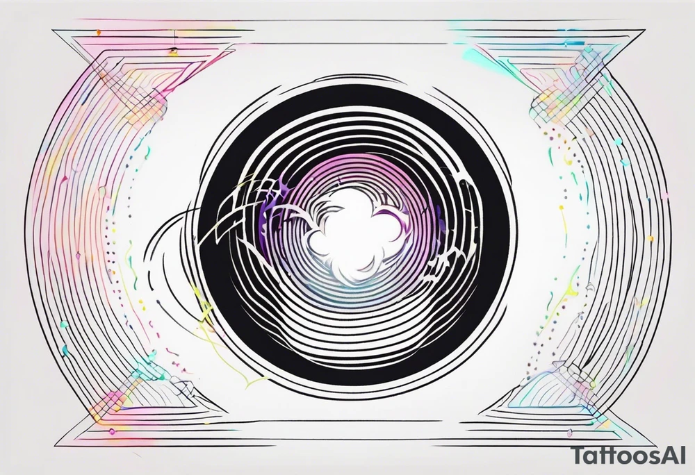 electric wave diffraction in a hole tattoo idea