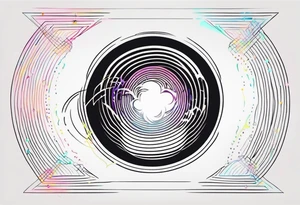 electric wave diffraction in a hole tattoo idea