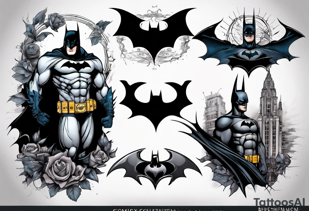 batman gotham sleeve tattoo idea