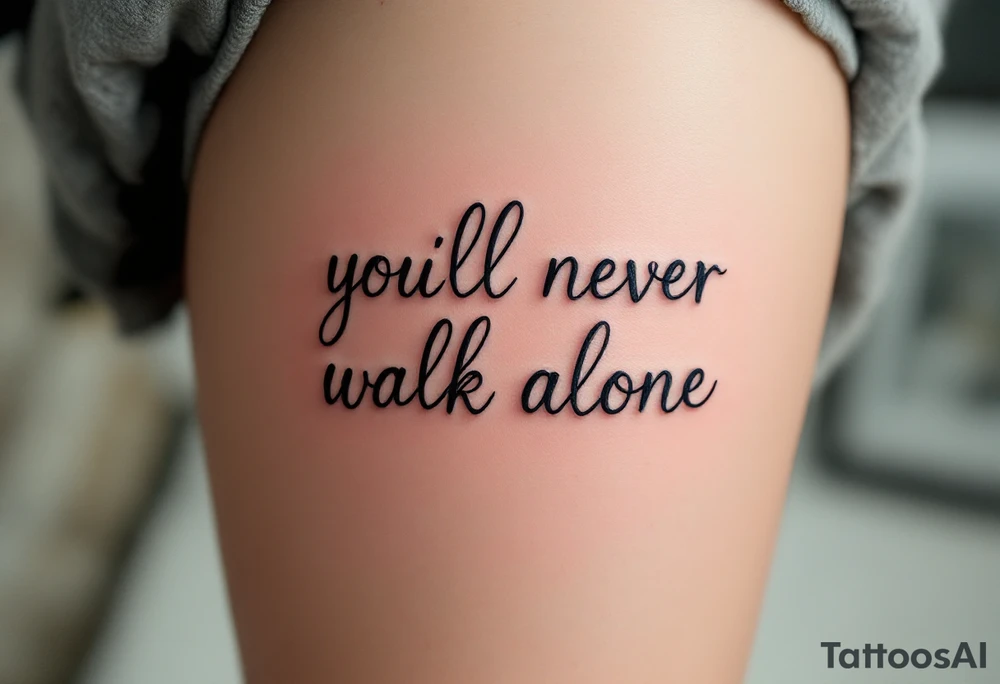 you’ll never walk alone tattoo idea