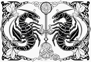 Scorpio with Libra with Pices tattoo idea