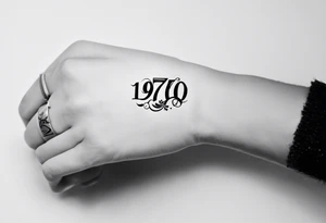 "1970" wrist braclet tattoo tattoo idea