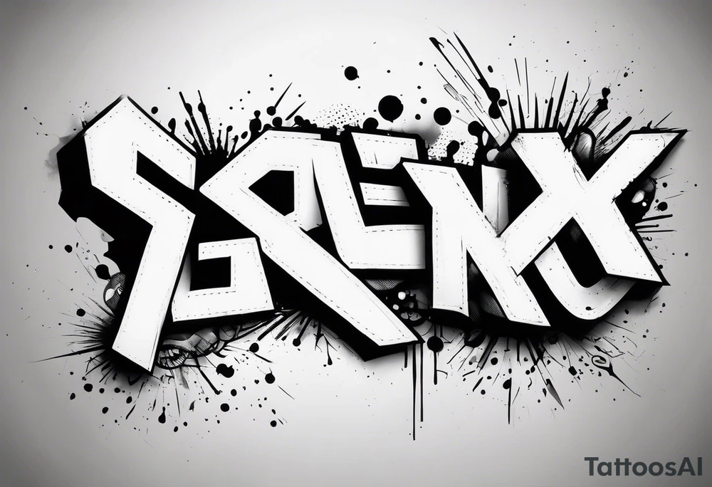 Street art words "GenX OG" tattoo idea