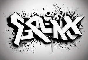 Street art words "GenX OG" tattoo idea