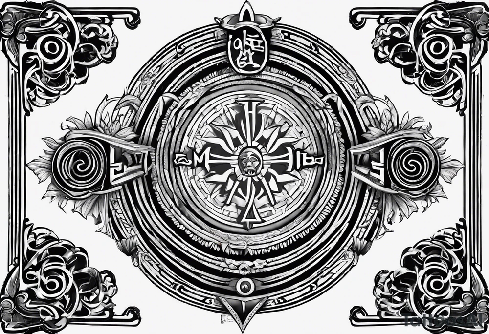 “Carpe Diem” Latin writing with Jedi order logo in the middle tattoo idea