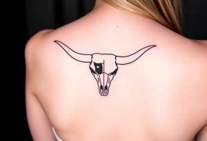 Longhorn skull with Texas flag tattoo idea