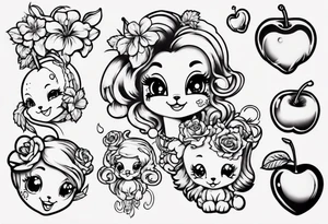 Lisa Frank cherry tattoo idea