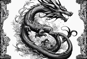 fairy and a dragon tattoo idea