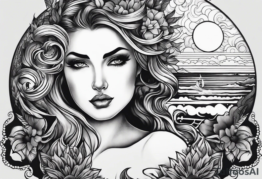 Sun set tattoo idea