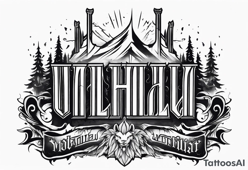 Valhalla 
 mist pillars tattoo idea