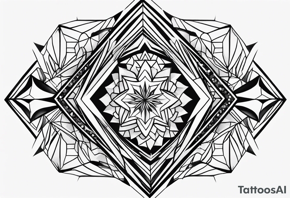 Diamond pattern tattoo idea