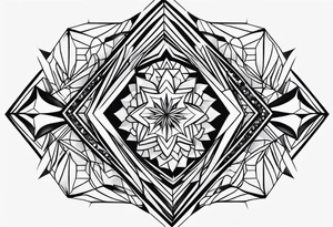 Diamond pattern tattoo idea