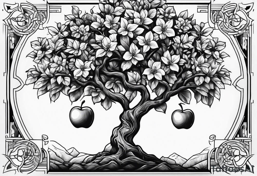 Apple tree tattoo idea