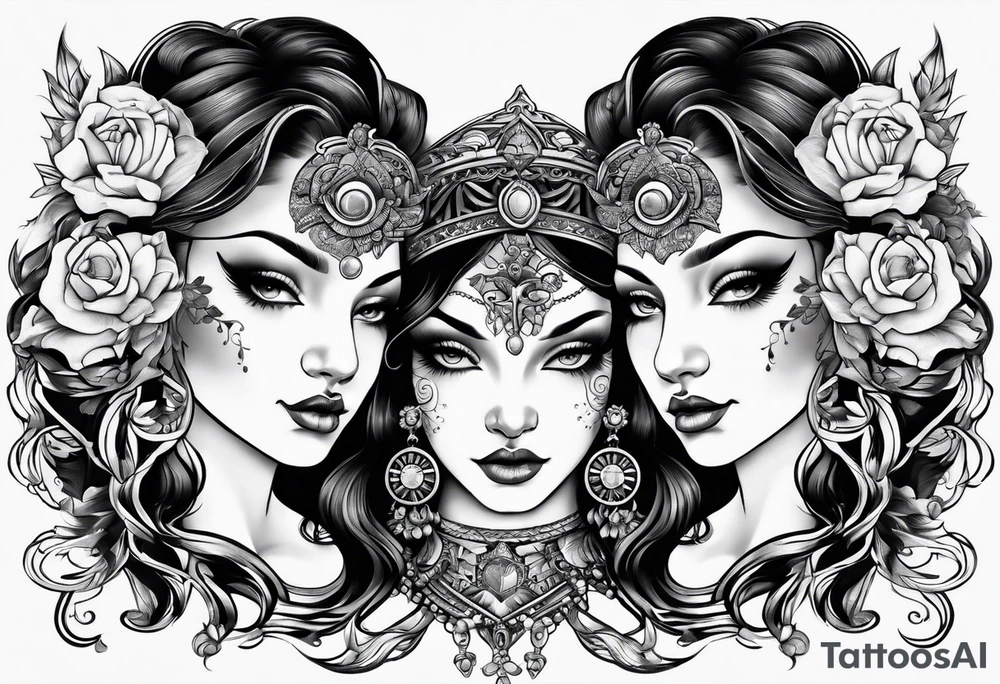 gemini twins tattoo idea