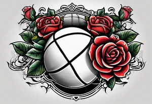 basketball , detroit , roses , virgo tattoo idea