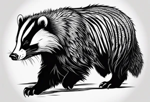 aggressive badger/wolverine tattoo idea