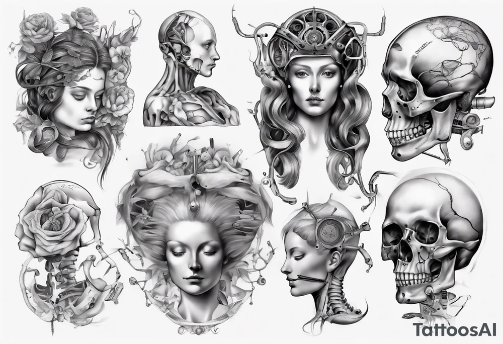 The anatomy of the female human tattoo idea
