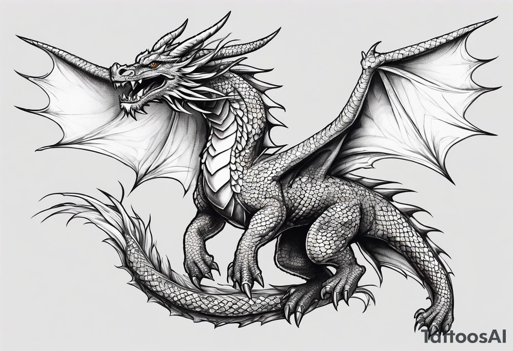 Flying Dragon tattoo idea