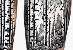 birch tree tattoo idea