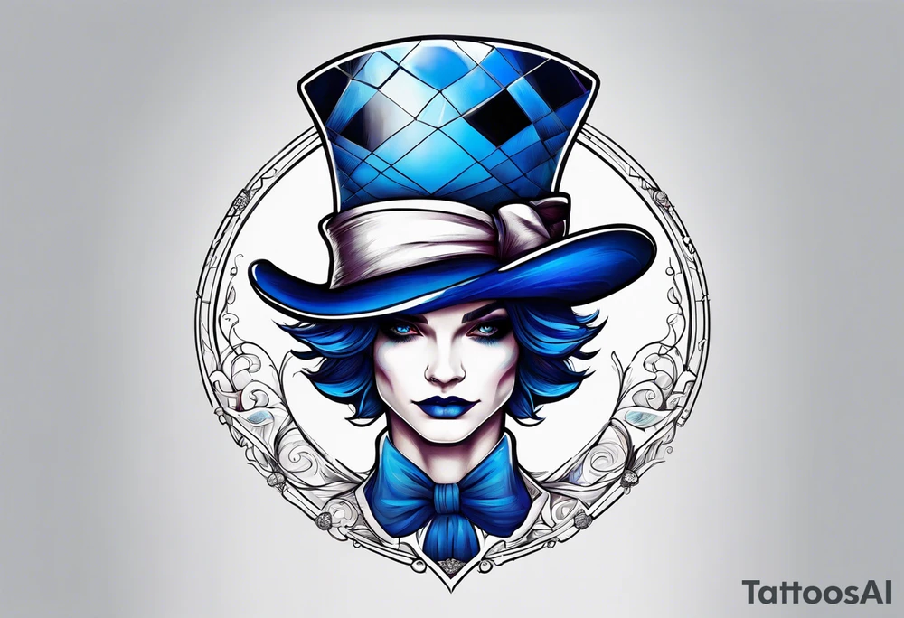 Madhatter blue mushroom tattoo idea