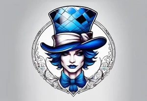 Madhatter blue mushroom tattoo idea