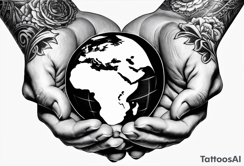 Gods strong hands holding the earth 🌎 tattoo idea