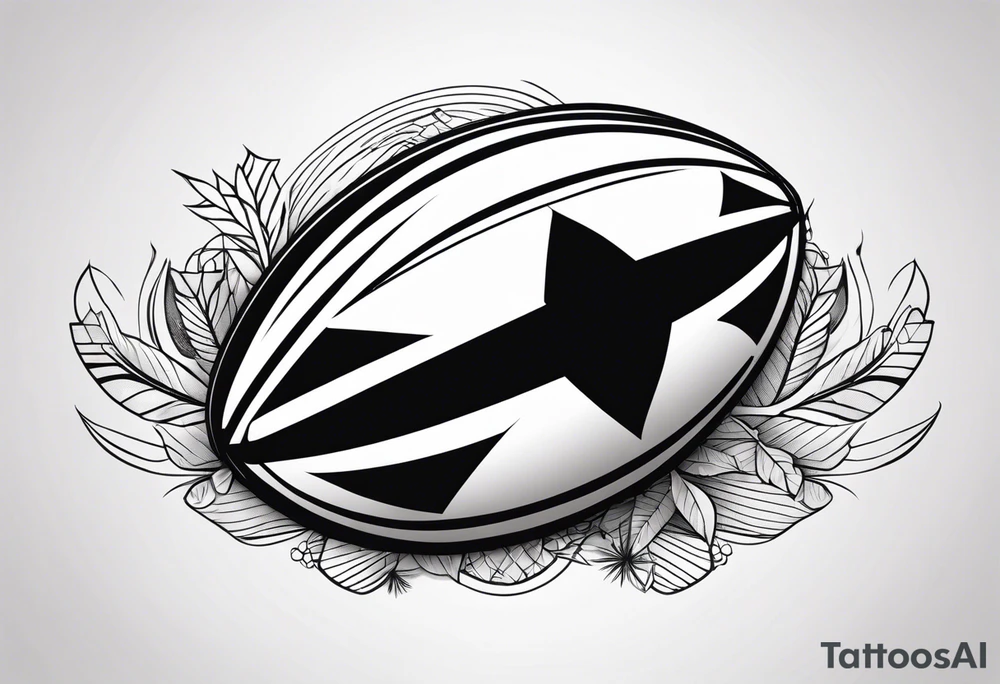 Rugby ball tattoo idea