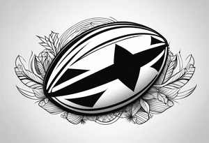 Rugby ball tattoo idea