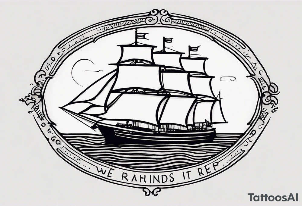 Create a forearm tattoo that embodies the phrases "No wind will be favorable to a ship that doesn't know which harbor it's sailing to" or "A person runs because they don't know where to go" in the form of an image, no text. tattoo idea