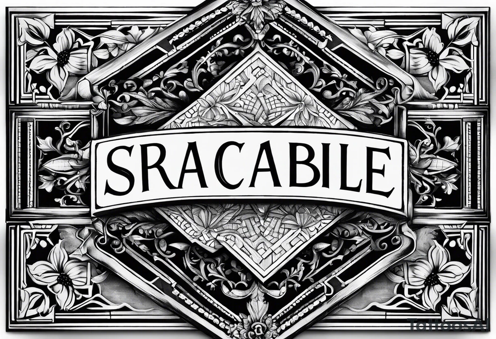 scrabble tile tattoo idea