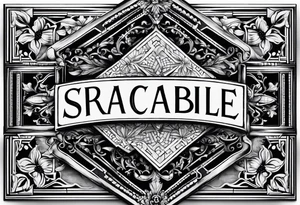 scrabble tile tattoo idea