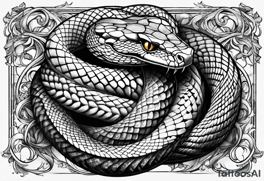 snake wrapped around wrist tattoo idea