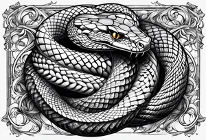 snake wrapped around wrist tattoo idea