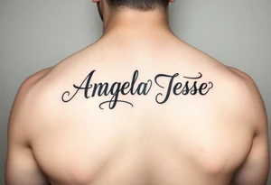 The name Angela and Jesse Combined tattoo idea