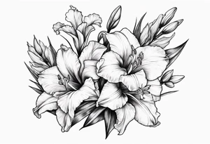 gladiolus design tattoo idea