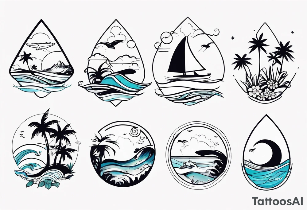 Summer  surf tattoos tattoo idea