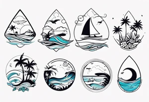 Summer  surf tattoos tattoo idea