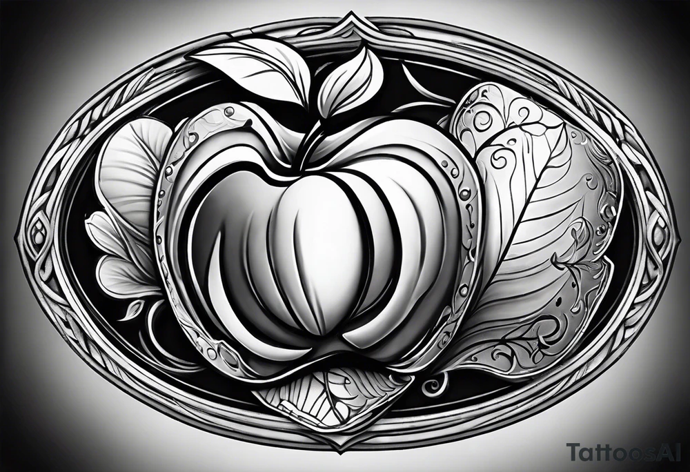 Apple, “Apple of my eye”, dad, bicep, feminine tattoo idea