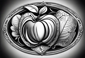 Apple, “Apple of my eye”, dad, bicep, feminine tattoo idea