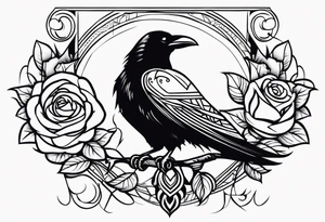 Raven , tribal , light , roses , doll , scary tattoo idea