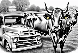 Cows, tractors, lawyer tattoo idea