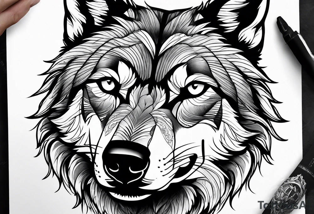 Wolf eyes tattoo idea