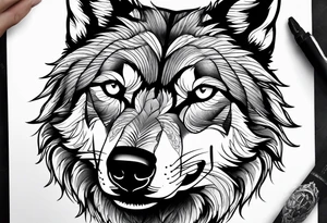 Wolf eyes tattoo idea