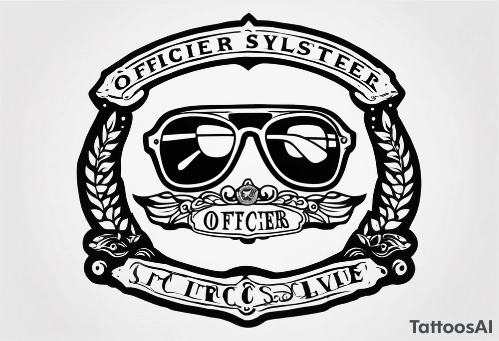 Officer Sunglasses tattoo idea