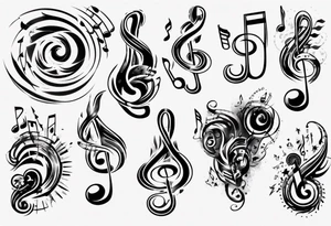 fun music tattoo idea