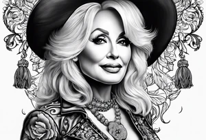 Dolly Parton with acorn tattoo idea